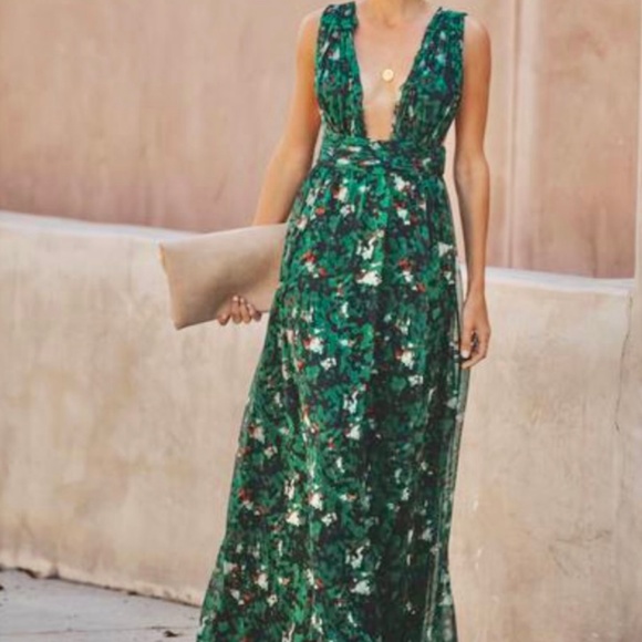 VICI Enchanted Forest Chiffon Maxi in Women - Picture 6 of 7